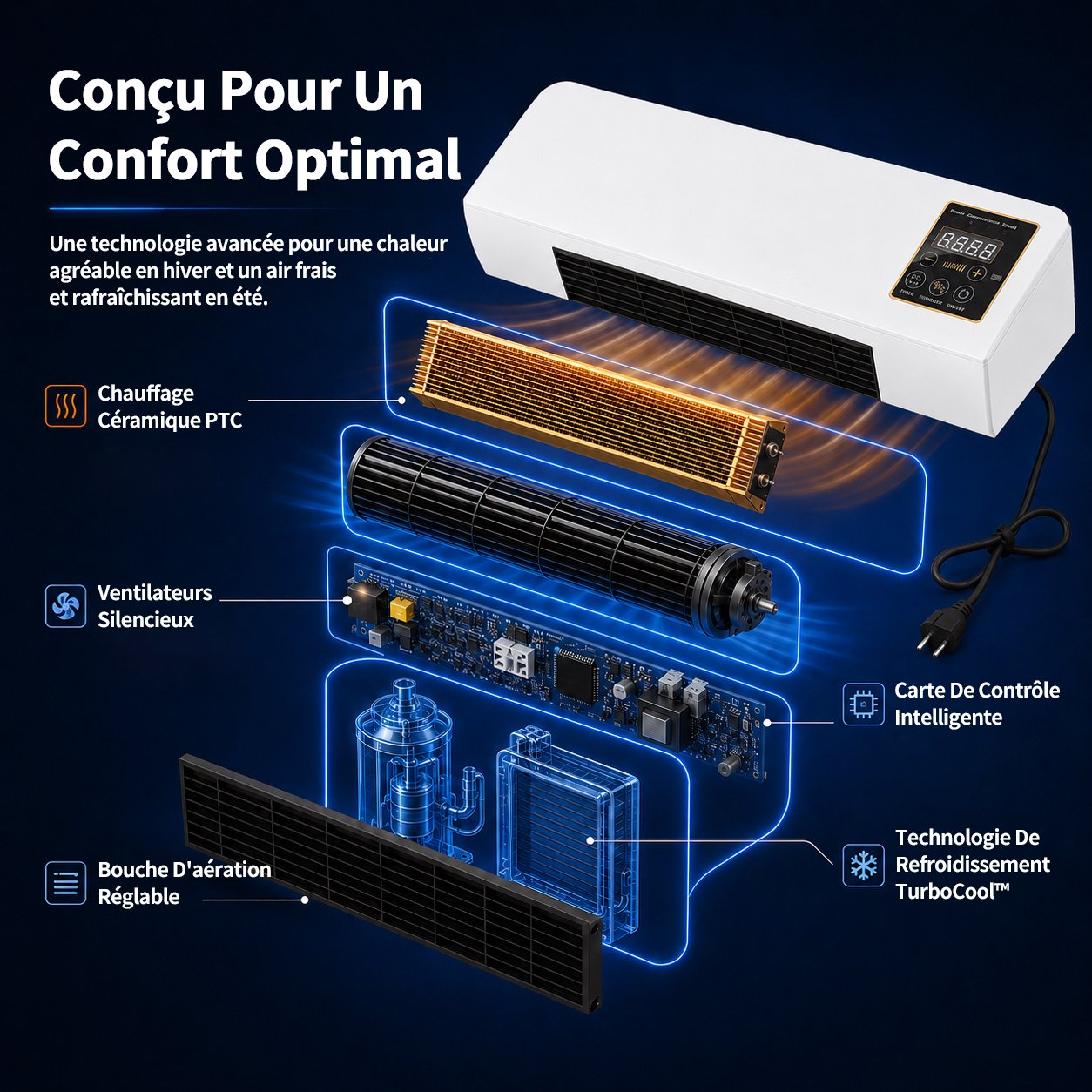 Coolizi Coolzy panneau de contrôle