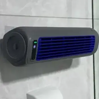 Froza AC utilisé dans une chambre — rafraîchisseur portable en situation d'usage quotidien