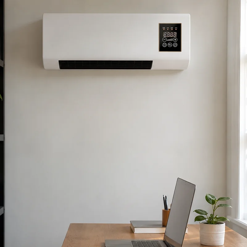 Coolizi Coolzy mounted on the wall above a desk