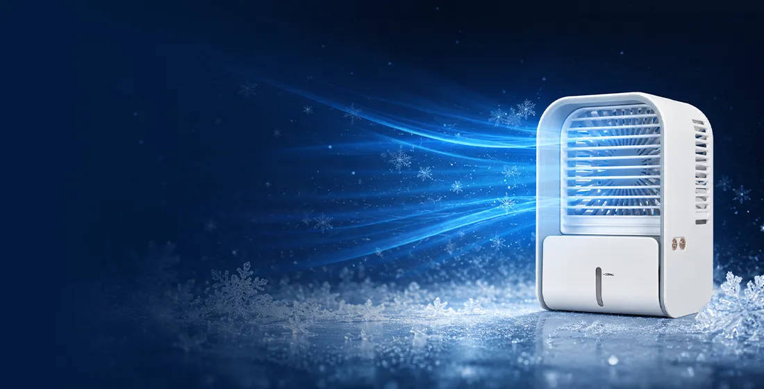 FrostCooler running with visible airflow