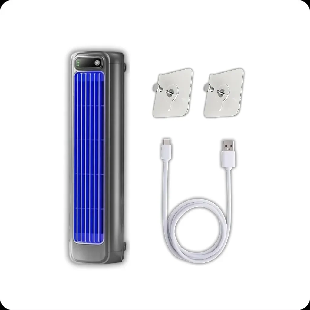 Vital Cooling Breeze with its adhesive wall mounts and USB-C cable