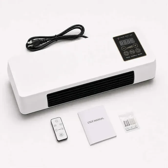 Vital Pro Breeze with its power cord, remote control, manual and batteries